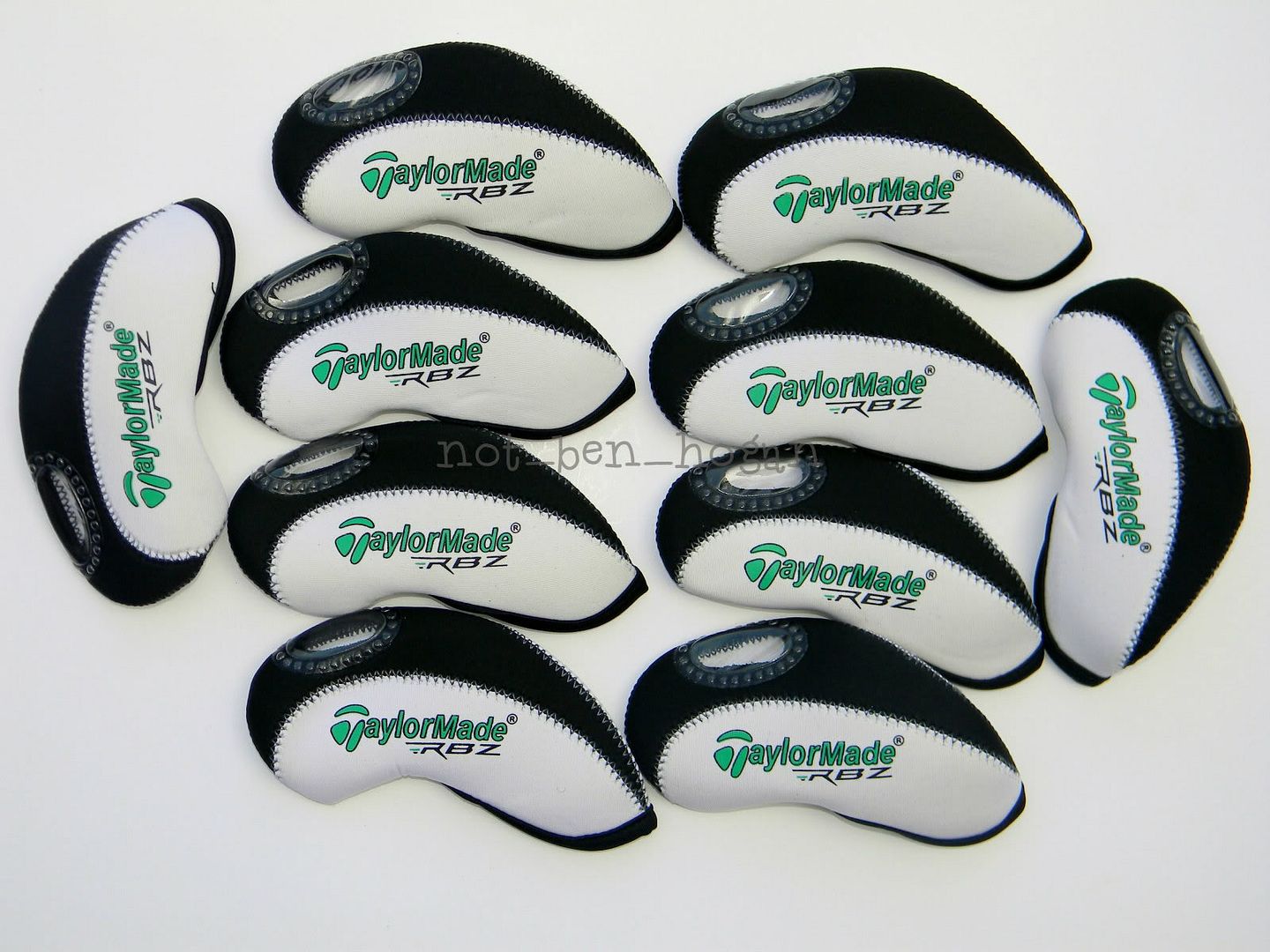 10 TaylorMade RBZ Iron Covers Black White Neoprene Golf Headcovers | EBay