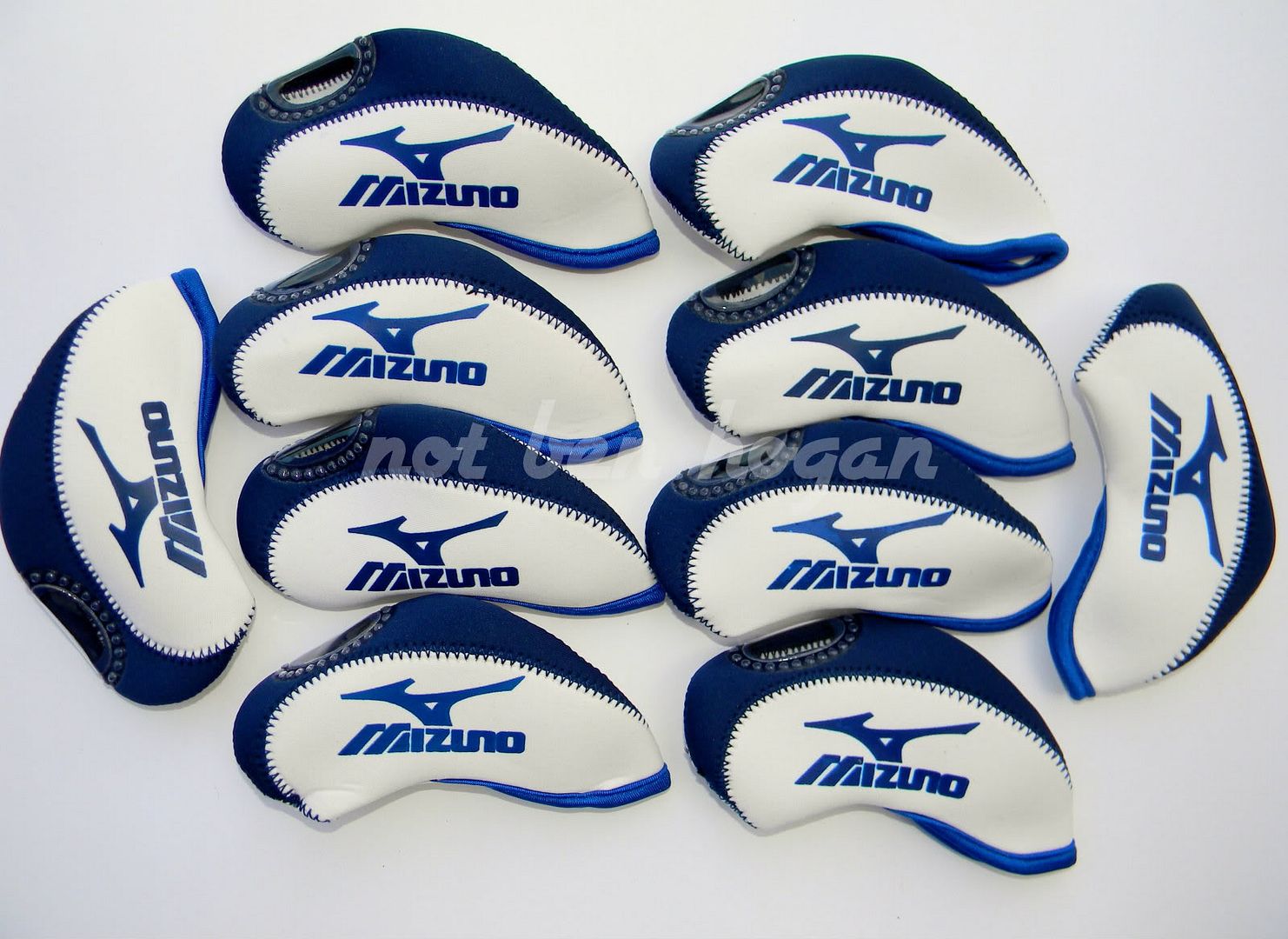 10 Mizuno Iron Covers New Two Tone Blue White Neoprene Golf Headcovers