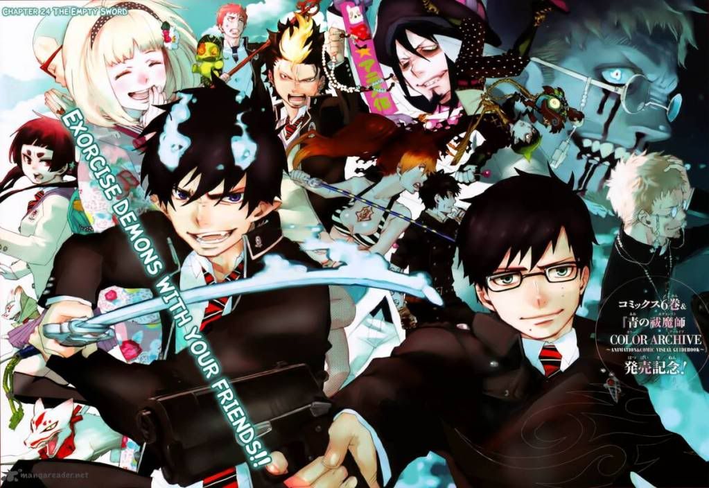 ao no exorcist, a manga written and illustrated by Kazue Kato.