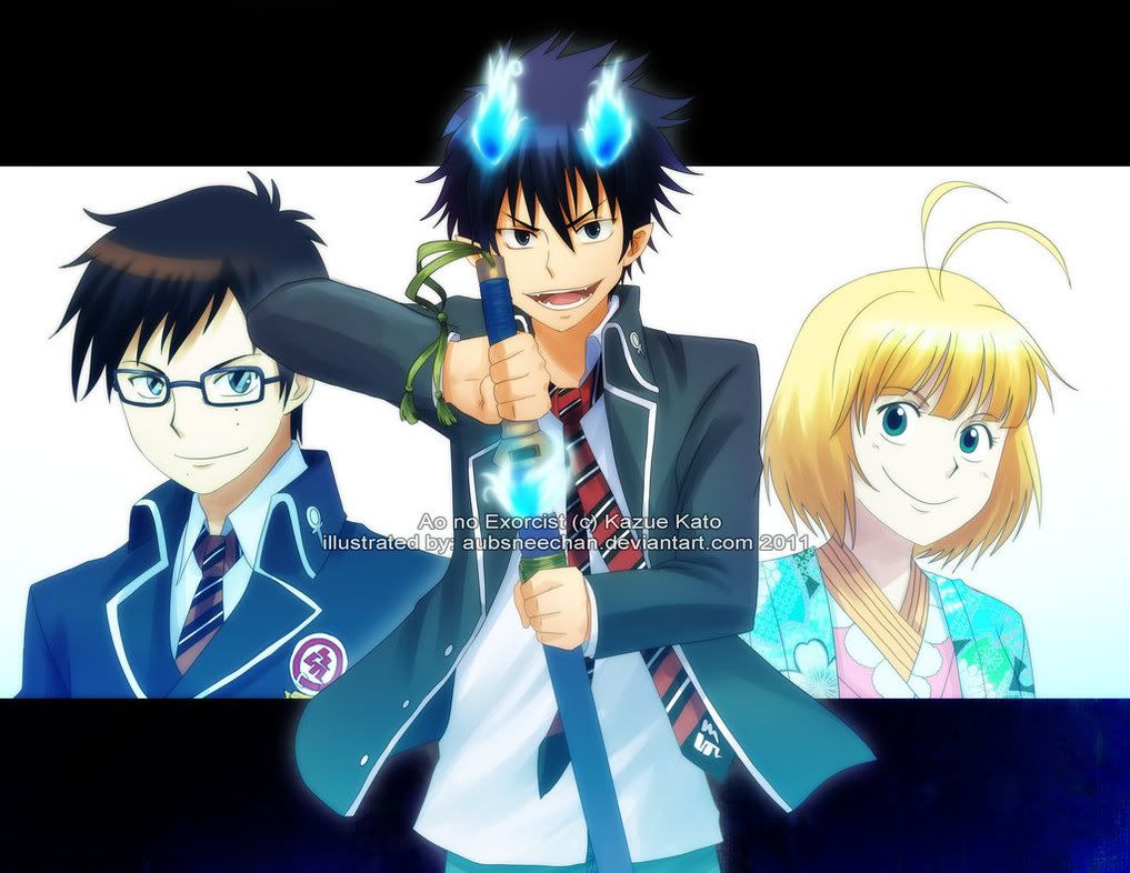 ao no exorcist, a manga written and illustrated by Kazue Kato.