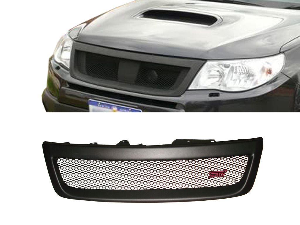 Sport Mesh Front Grille Sti Grill Abs Plastic For Subaru Forester 2009