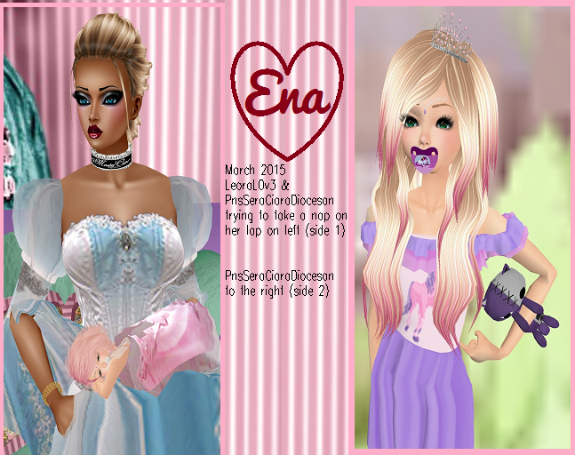 2 sided photo at IMVU Leora with baby Sera Side 1 left & baby Sera right side 2 photo PHOTOBUCK MASTER AUNTY Leora AND PnsSeraCiaraDiocesan March 2015.png