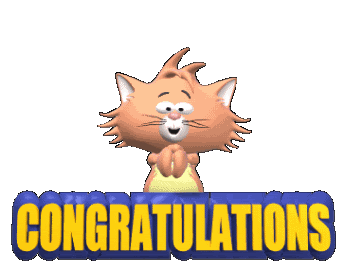 cat congratulations - Winner Of Designing Comp For July 2012