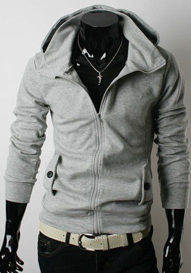 brand new hotting thicken stand up collar black men s hoodies solid color warmer slim fit - Polling Of Life Style Comp Dec 2012