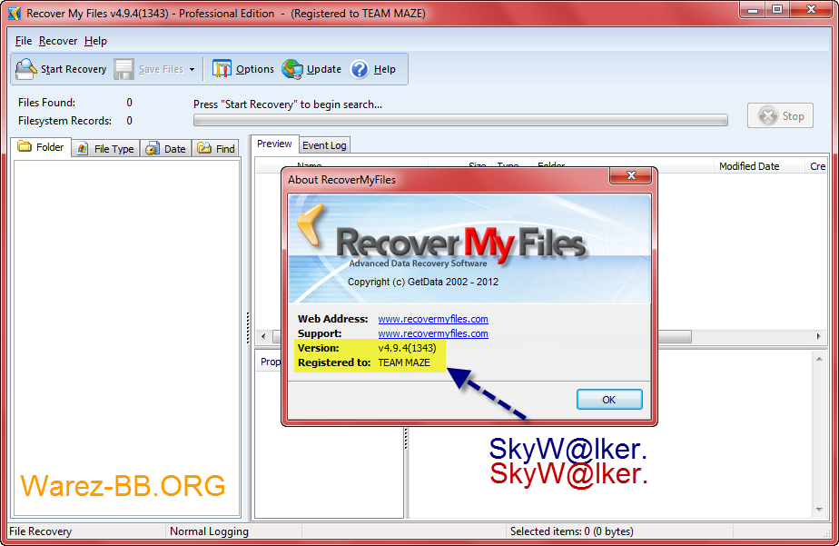 Recovery My Files Ключ